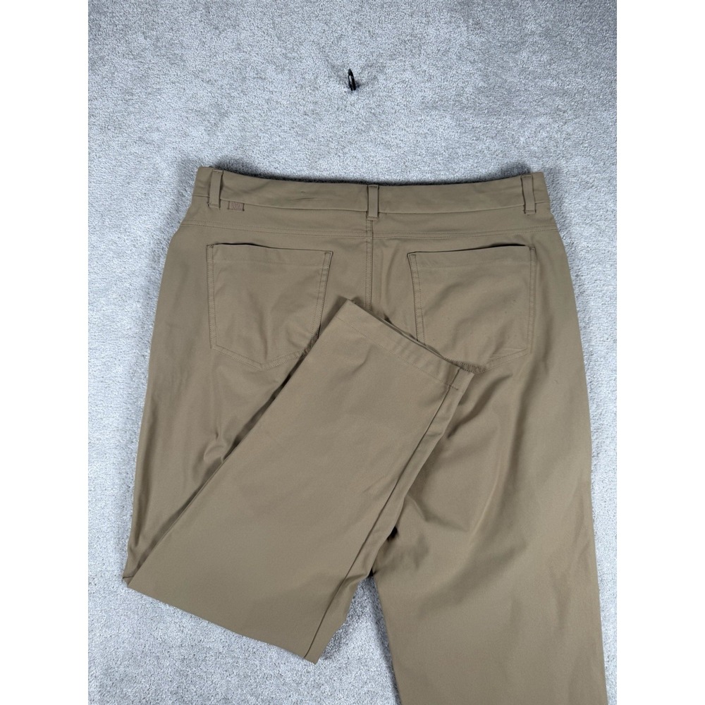 VRST Men's Limitless Tan Chino Athletic Pants, 36x30 Performance Casual Stretch